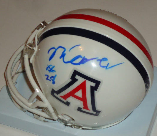 Nick Wilson signed Arizona Wildcats mini football helmet W/Coa