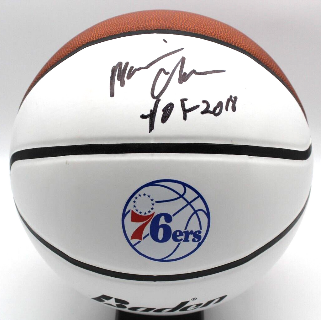 Maurice Cheeks Philadelphia 76ers Logo Basketball W/Beckett COA BR00334