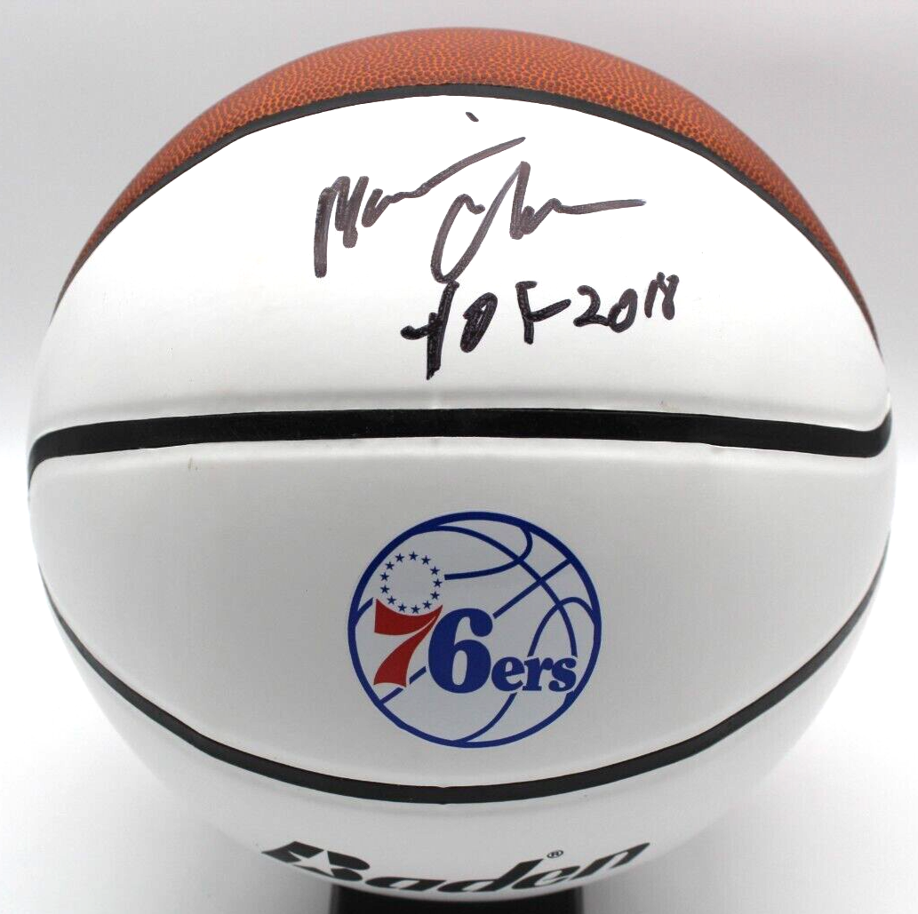 Maurice Cheeks Philadelphia 76ers Logo Basketball W/Beckett COA BR00334
