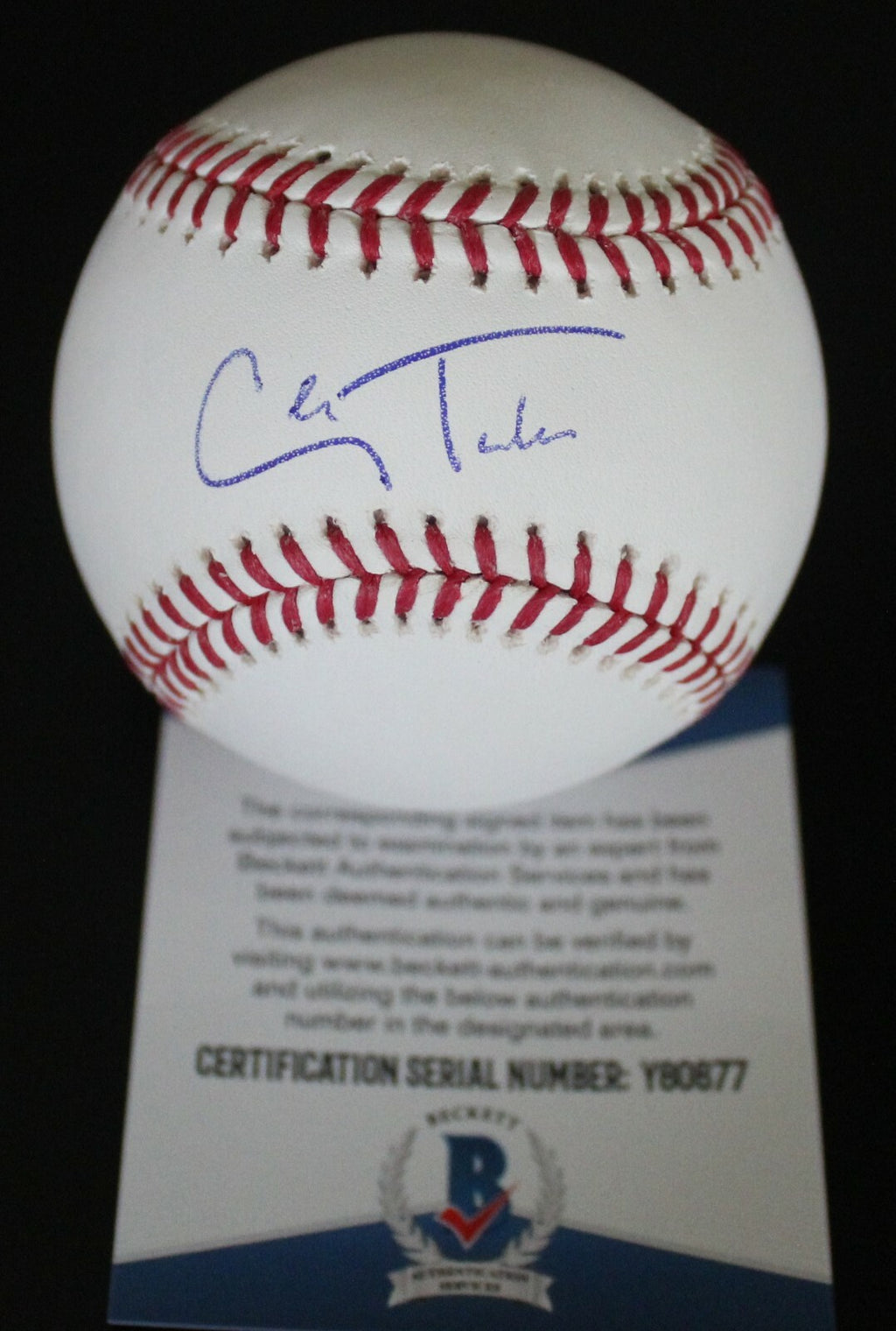 Cole Tucker Pittsburgh Pirates Signed Major League Baseball W/Beckett COA Y80677