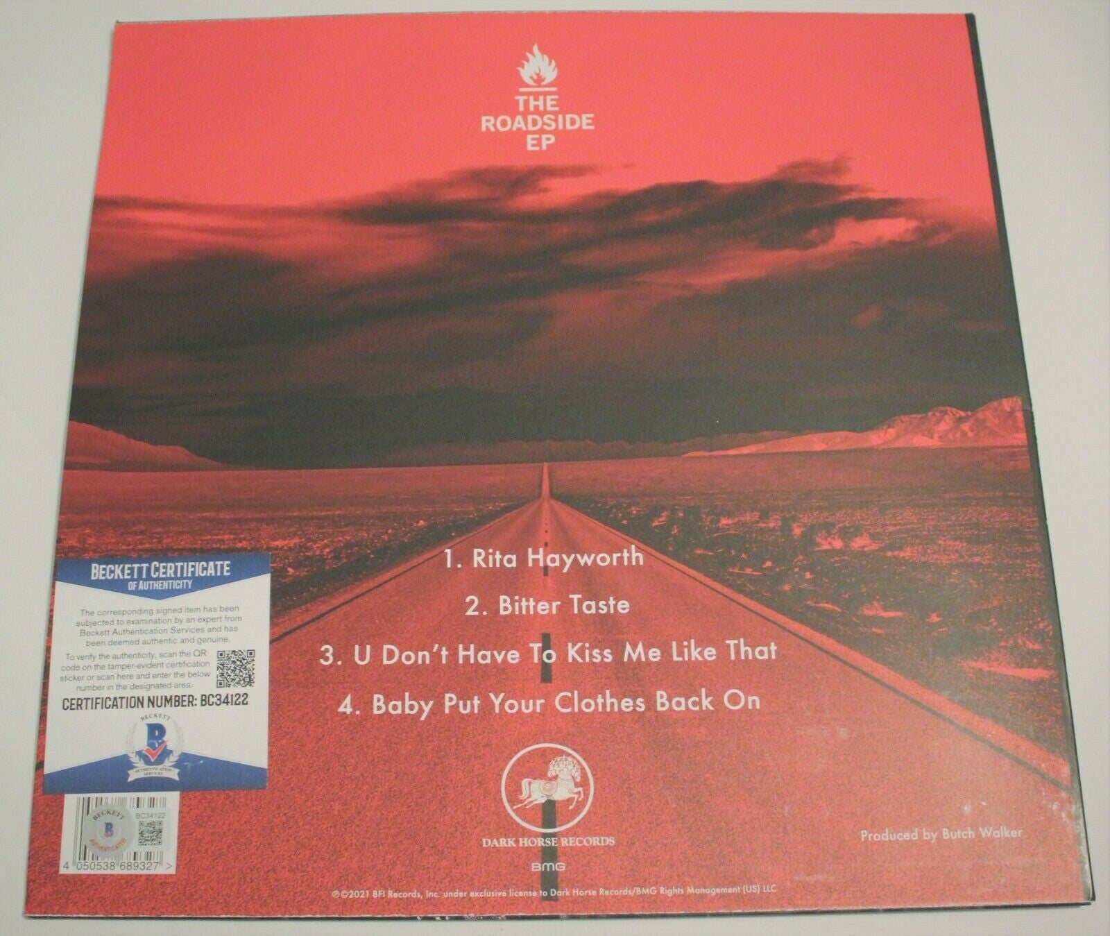 Billy Idol Signed The Roadside EP New Album W/Beckett COA BC34122