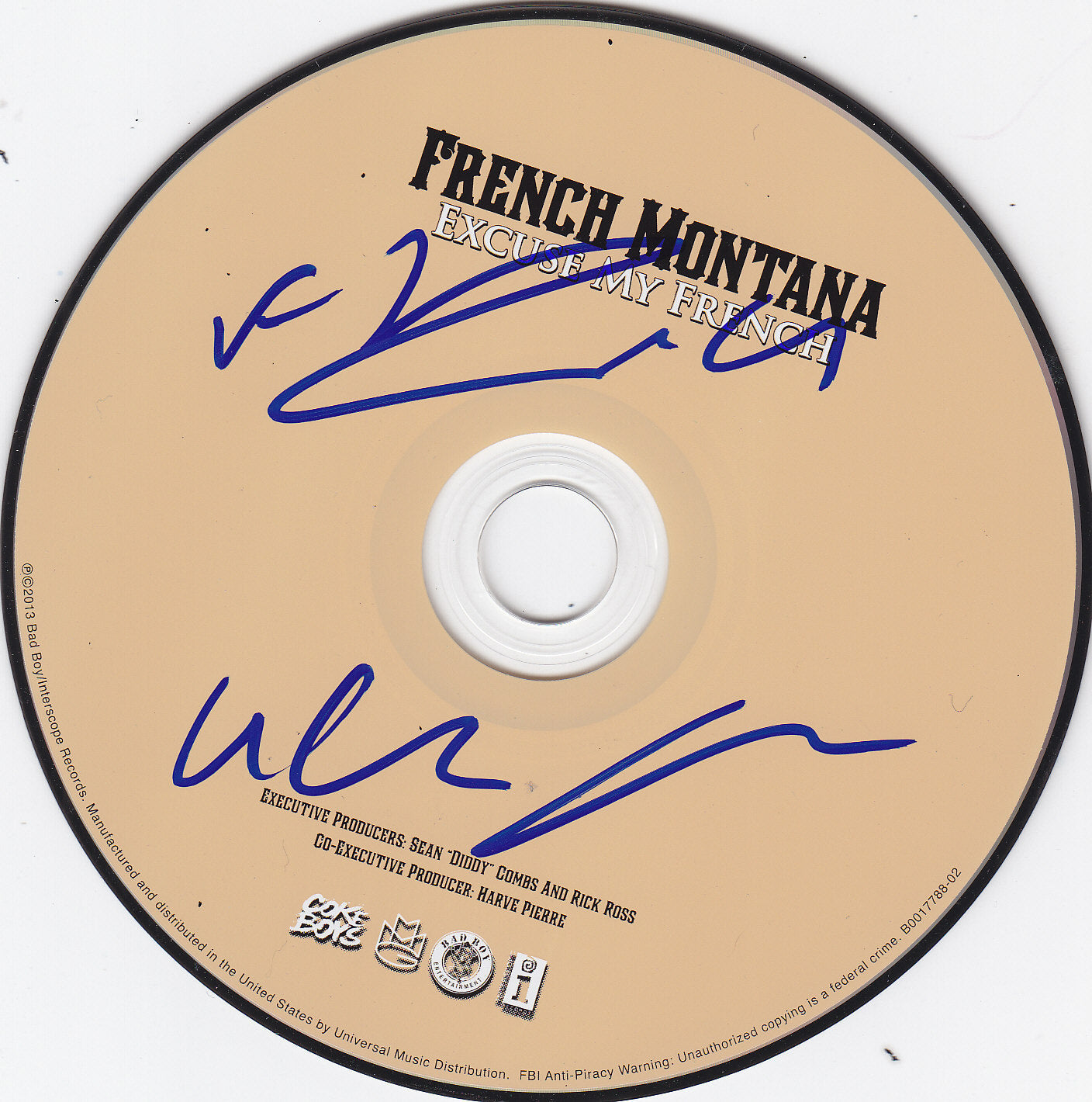 French Montana Signed CD w/COA Excuse My French