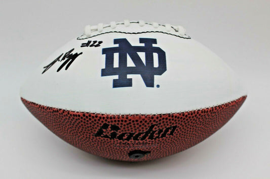 Logan Diggs Signed Notre Dame Fighting Irish MINI Football w/JSA COA 9/11/21