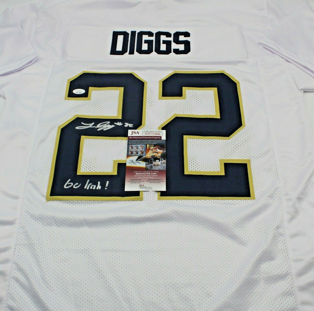 Logan Diggs Signed Custom White Notre Dame Football Jersey w/JSA COA Go Irish!