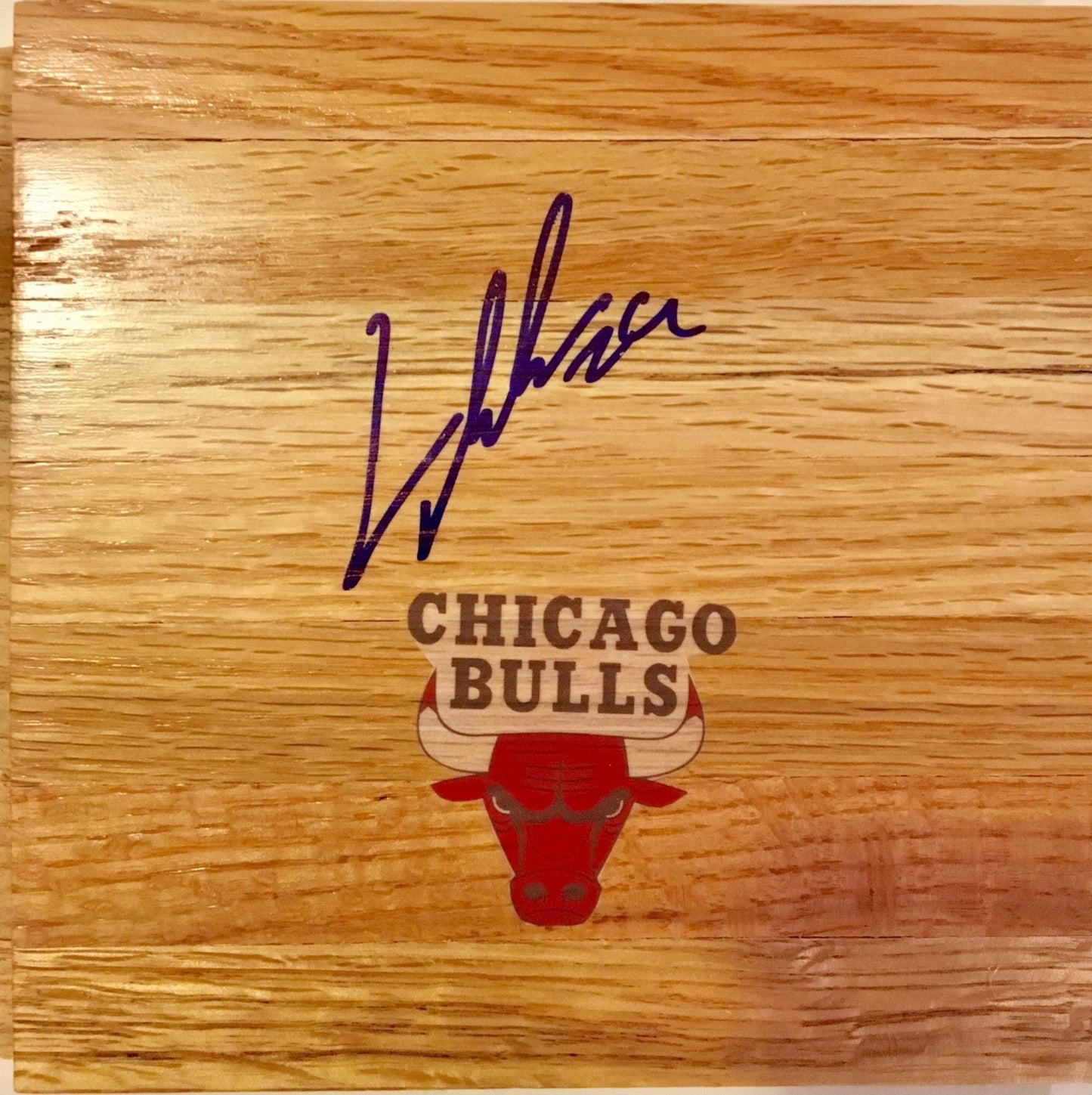 Lauri Markkanen Signed Floorboard w/COA Chicago Bulls Basketball