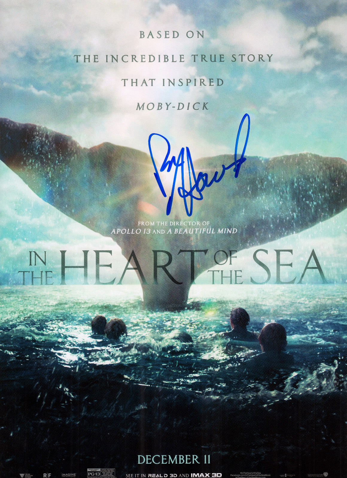 Ron Howard Signed 12x18 Poster w/Beckett COA Authentic In The Heart of the Sea 3