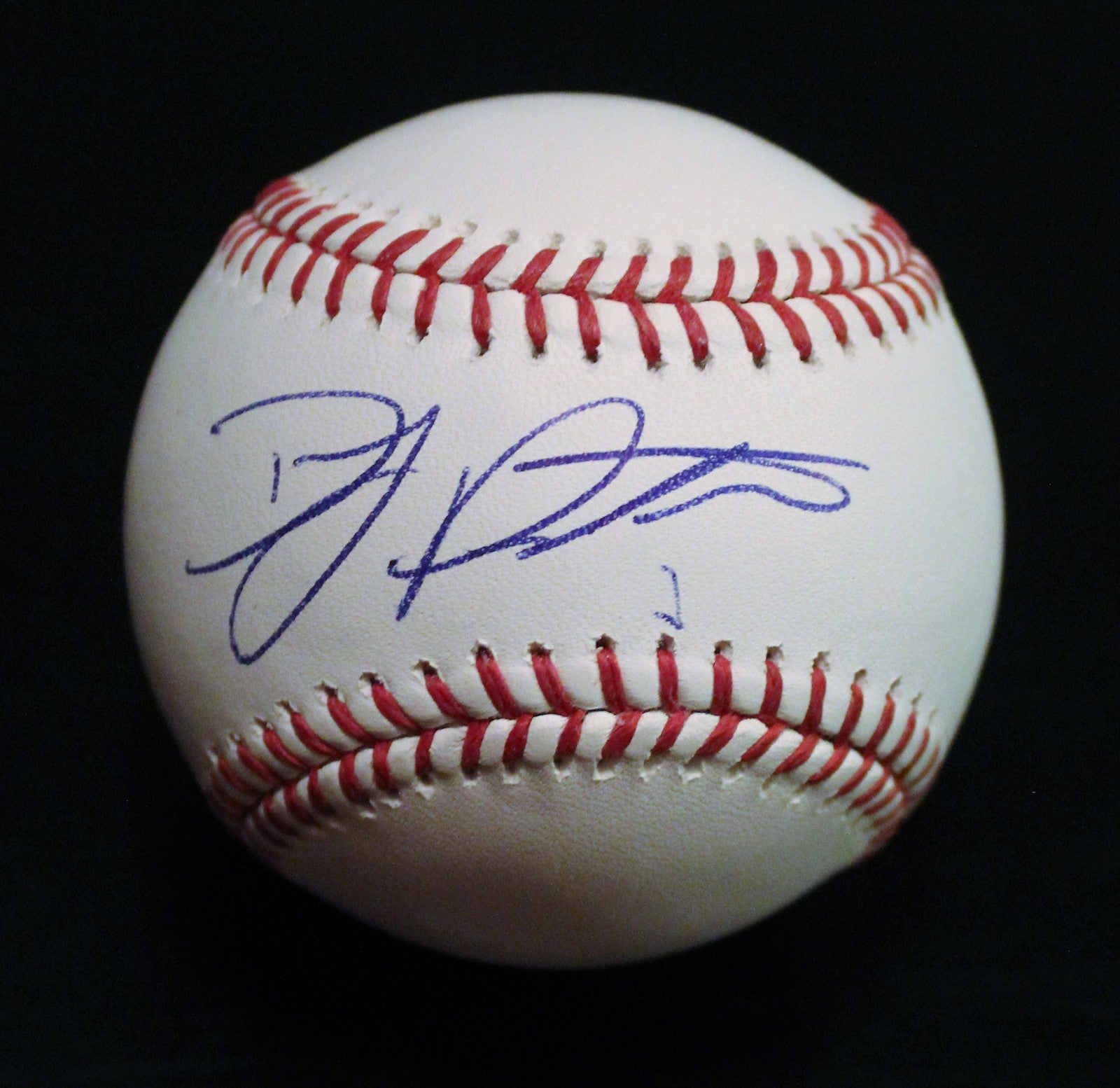 DJ Peters Signed Official Major League Baseball w/Beckett COA Dodgers V77781