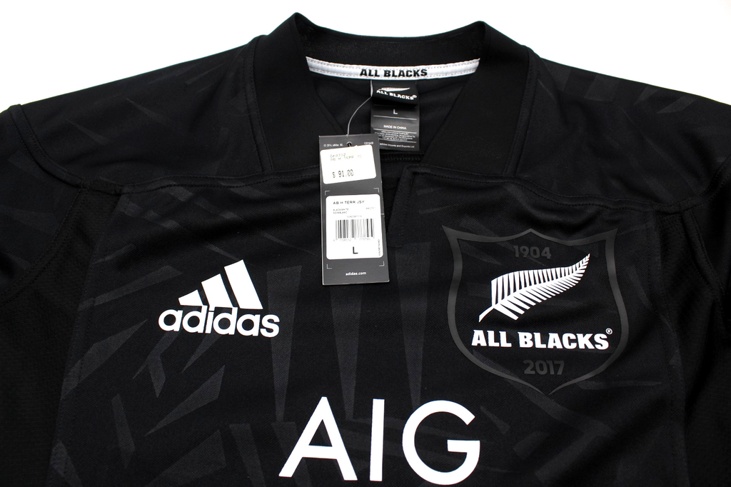 2025-26 New Zealand All Blacks Signed Adidas Rugby Jersey Brand New Large W/COA