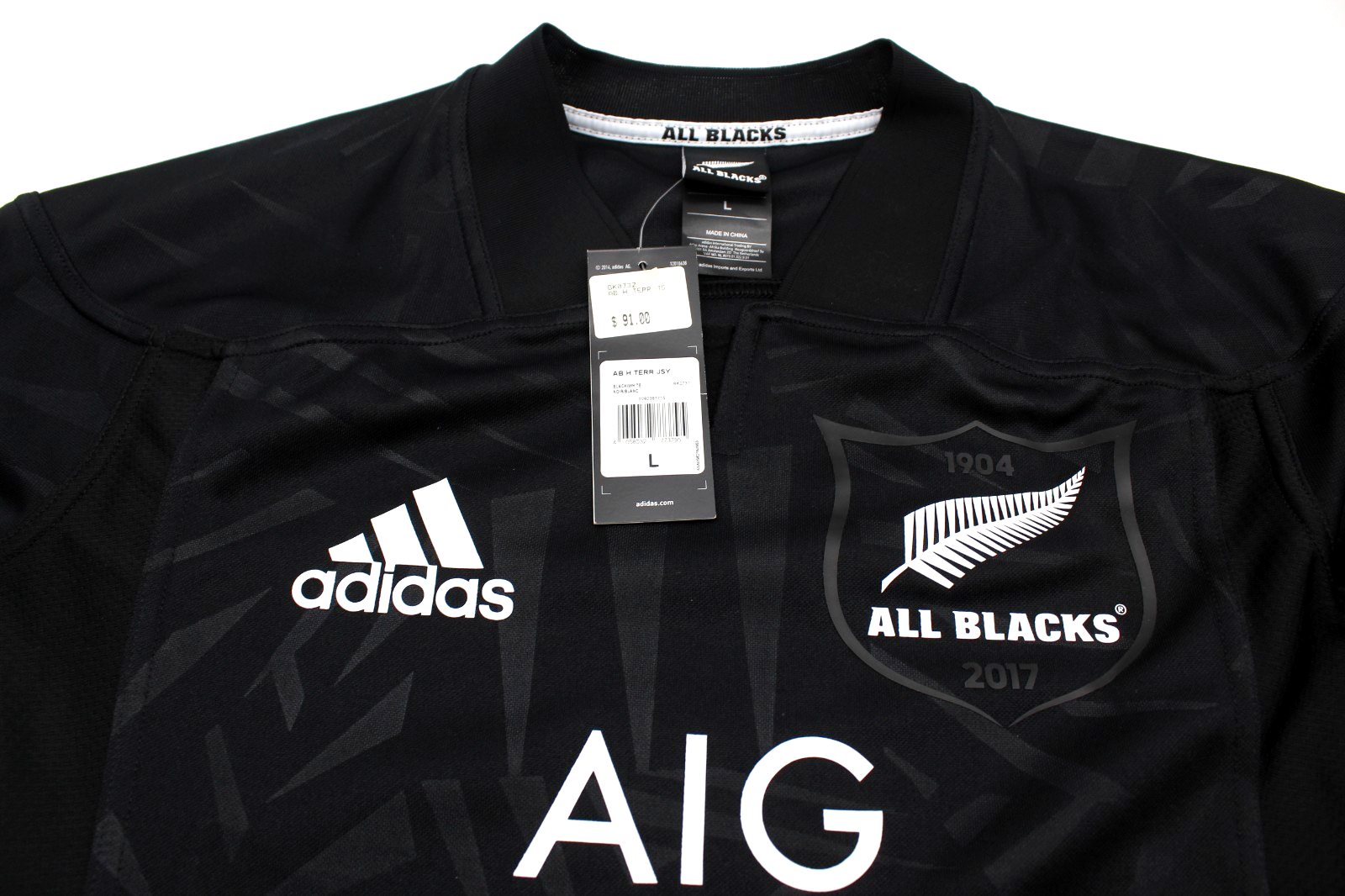 2025-26 New Zealand All Blacks Signed Adidas Rugby Jersey Brand New Large W/COA