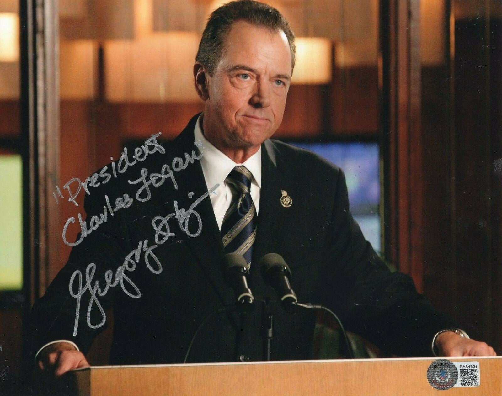 Gregory Itzin Signed  Charles Logan 24 8x10 Photo w/Beckett COA BA84821