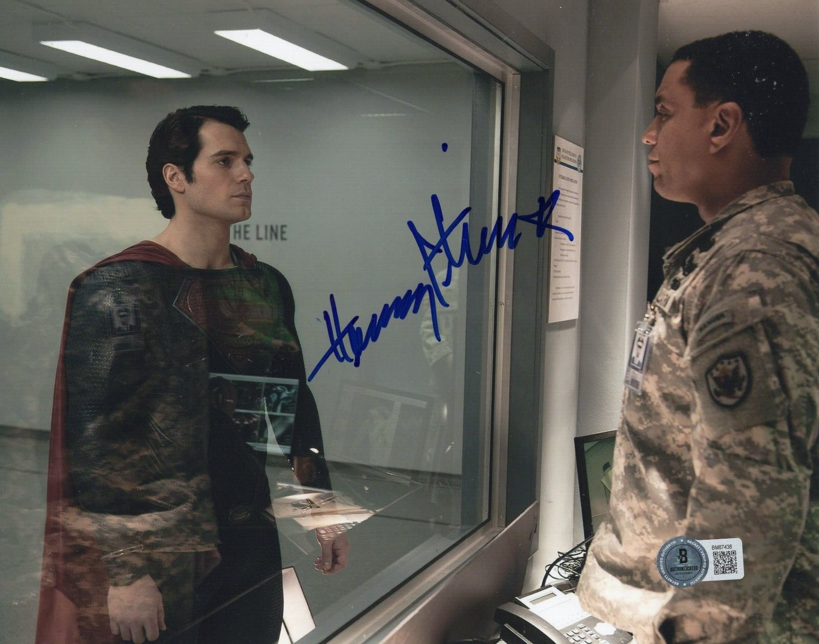 Harry Lennix Man of Steel Superman Signed 8x10 Photo w/Beckett COA BM87438