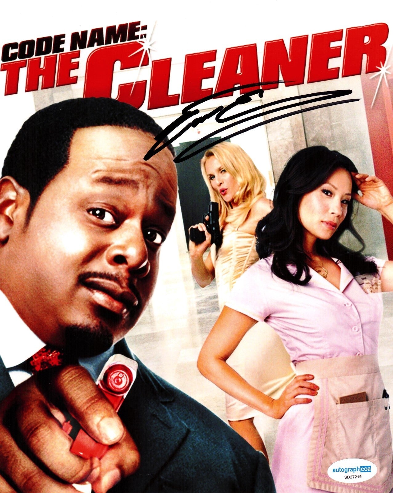 Cedric The Entertainer Signed Code Name The Cleaner 8x10 Photo w/ACOA SD27219