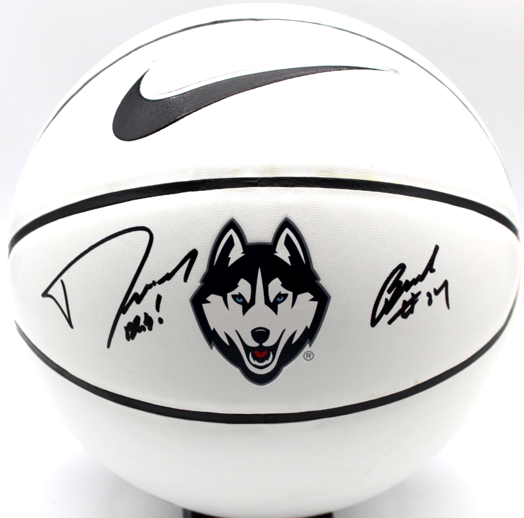 Dan Hurley & Braylon Mullins Signed UCONN Huskies Basketball w/JSA COA CR86231