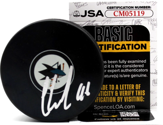Cam Lund Signed San Jose Sharks Official Hockey Autograph Puck w/JSA COA CM05119
