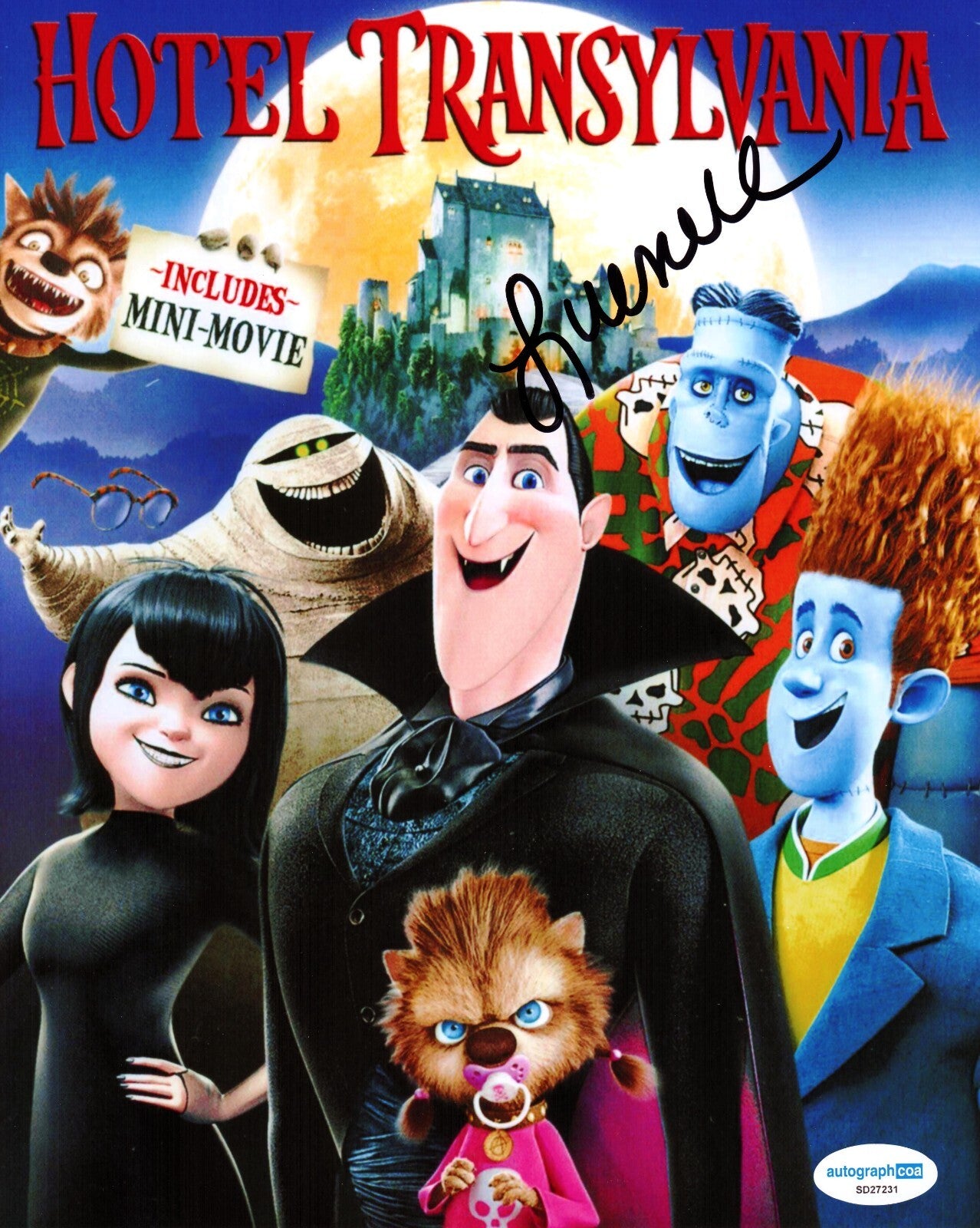 Luenell Campbell Signed Hotel Transylvania Shrunken 8x10 Photo w/ACOA SD27231