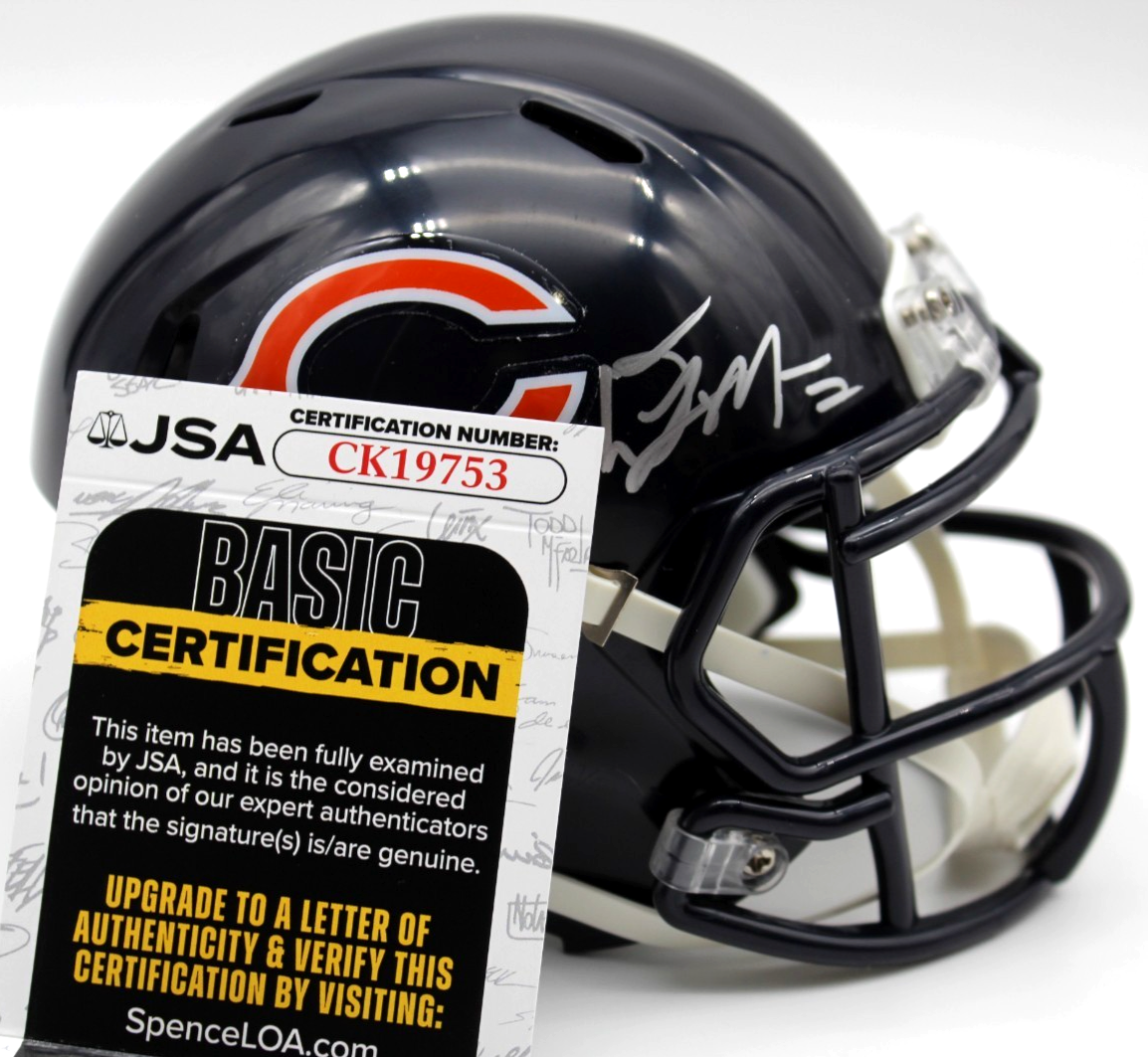 D.J. Moore DJ Signed Chicago Bears Mini Football Helmet w/JSA COA CK19753