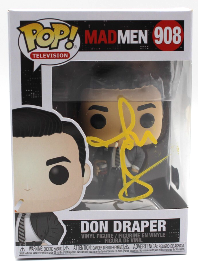 Jon Hamm Signed Don Draper Mad Men TV Show 908 Funko Pop w/Beckett COA BR25868