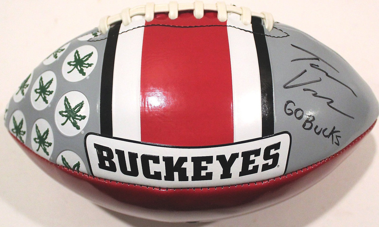 Taron Vincent Ohio State Buckeyes Signed Logo Football W/COA
