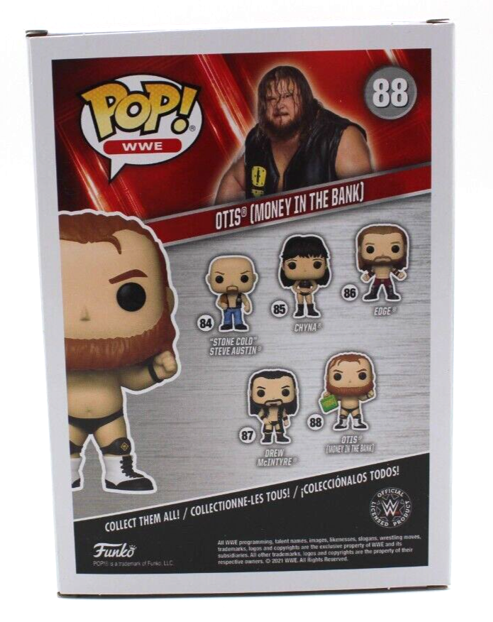 Otis WWE (Money in The Bank) Signed Funko Pop #88 w/Beckett COA BP30267