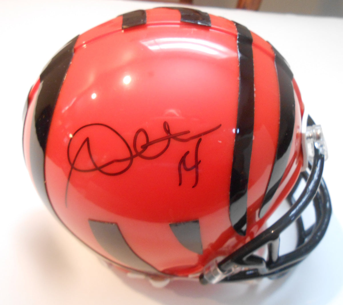 Andy Dalton Signed Cincinnati Bengals Mini Football Helmet w/COA 2017 #1