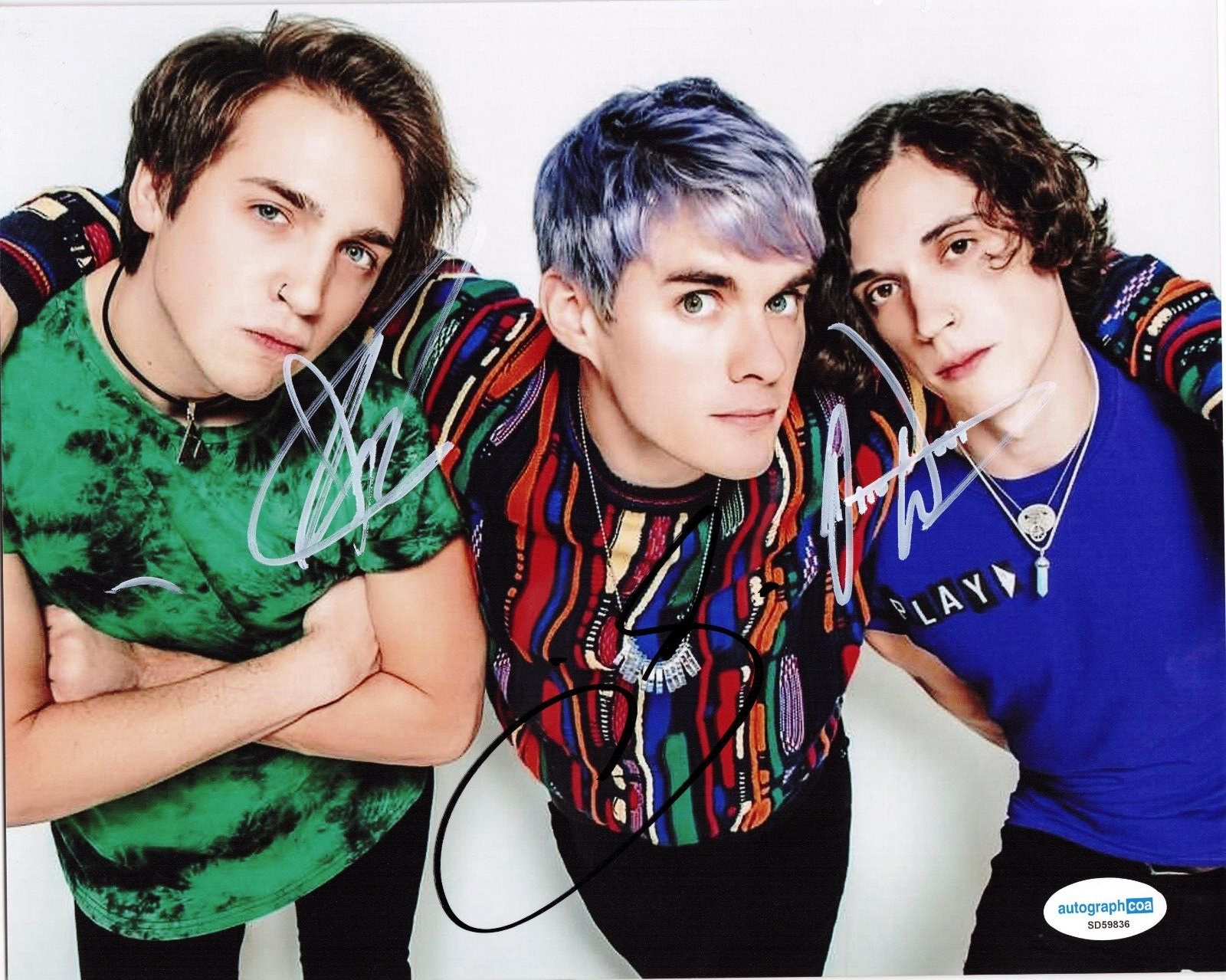 Waterparks Group Signed 8x10 Photo w/ACOA SD59836 Otto Wood Awsten Knight Geoff