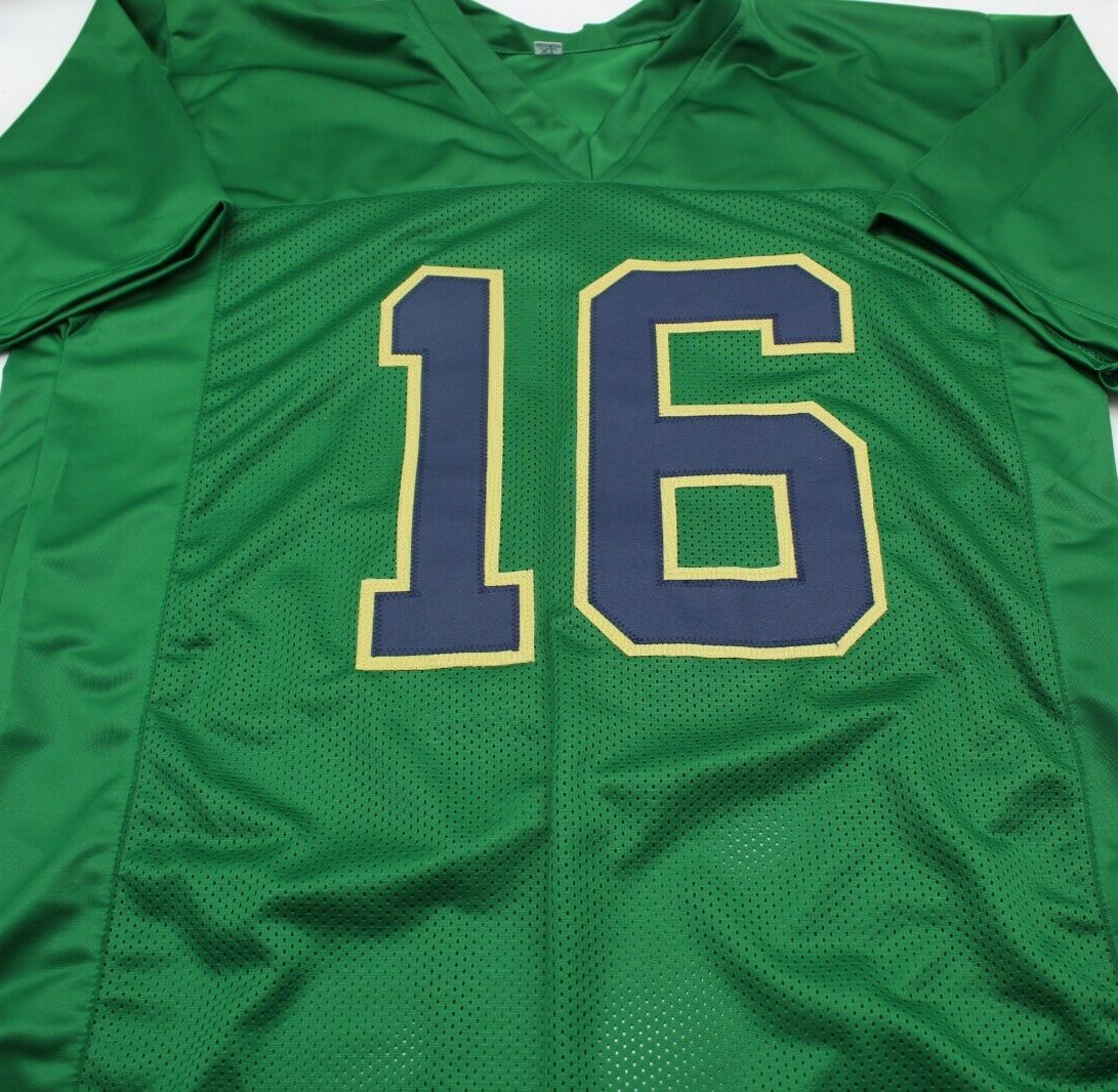 Brandon Joseph Signed Custom Green Notre Dame Football Jersey w/JSA COA Proof #1