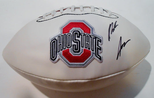 Noah Spence Signed Ohio State Buckeyes Logo Football w/JSA COA SD06076