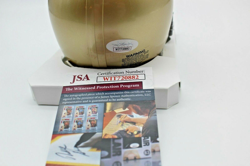 Tyler Buchner Signed Notre Dame Fighting Irish Mini Helmet w/JSA COA Witness 