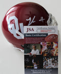 Jadon Haselwood Signed Oklahoma Sooners Mini Helmet w/JSA COA DD22777 C