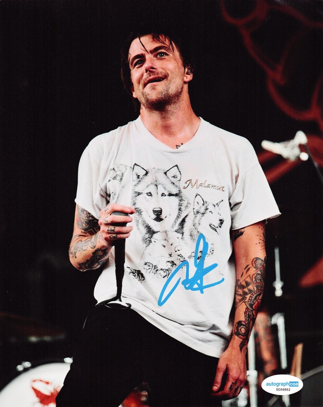 Anthony Green L.S. Dunes Lead Singer Signed 8x10 Photo w/ACOA SD59852