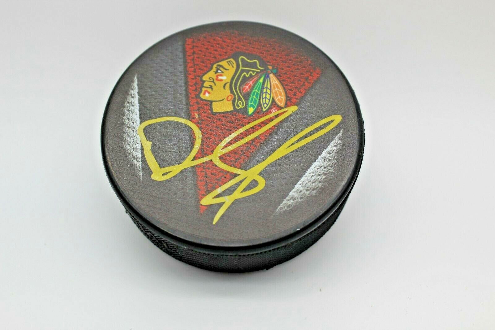 Derek King Signed Chicago Blackhawks Hockey Puck w/Beckett COA BC90349
