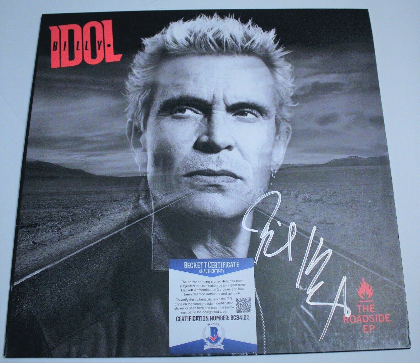 Billy Idol Signed The Roadside EP New Album W/Beckett COA BC34123