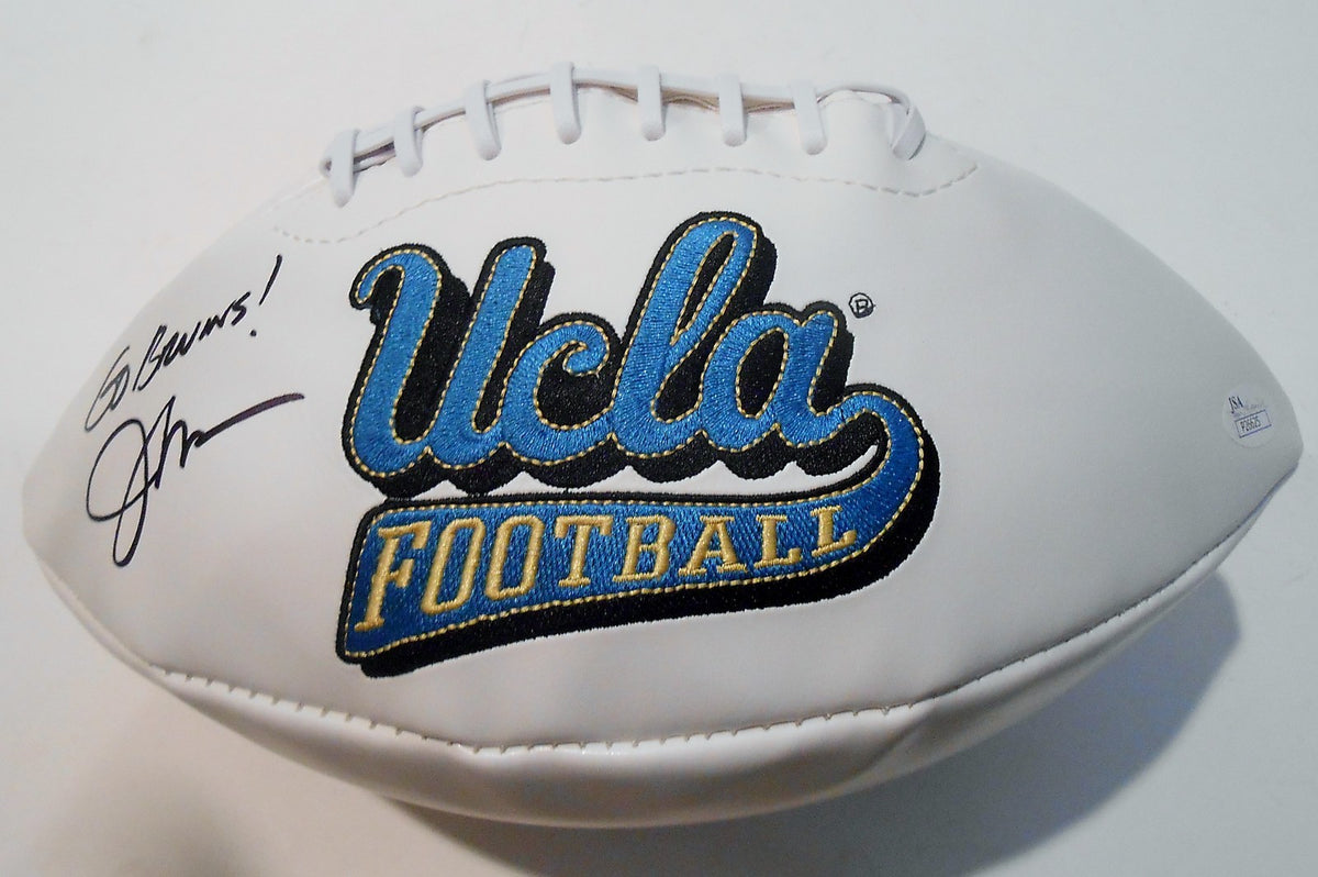 Jim Mora Signed UCLA Bruins Logo Football w/JSA COA P26625