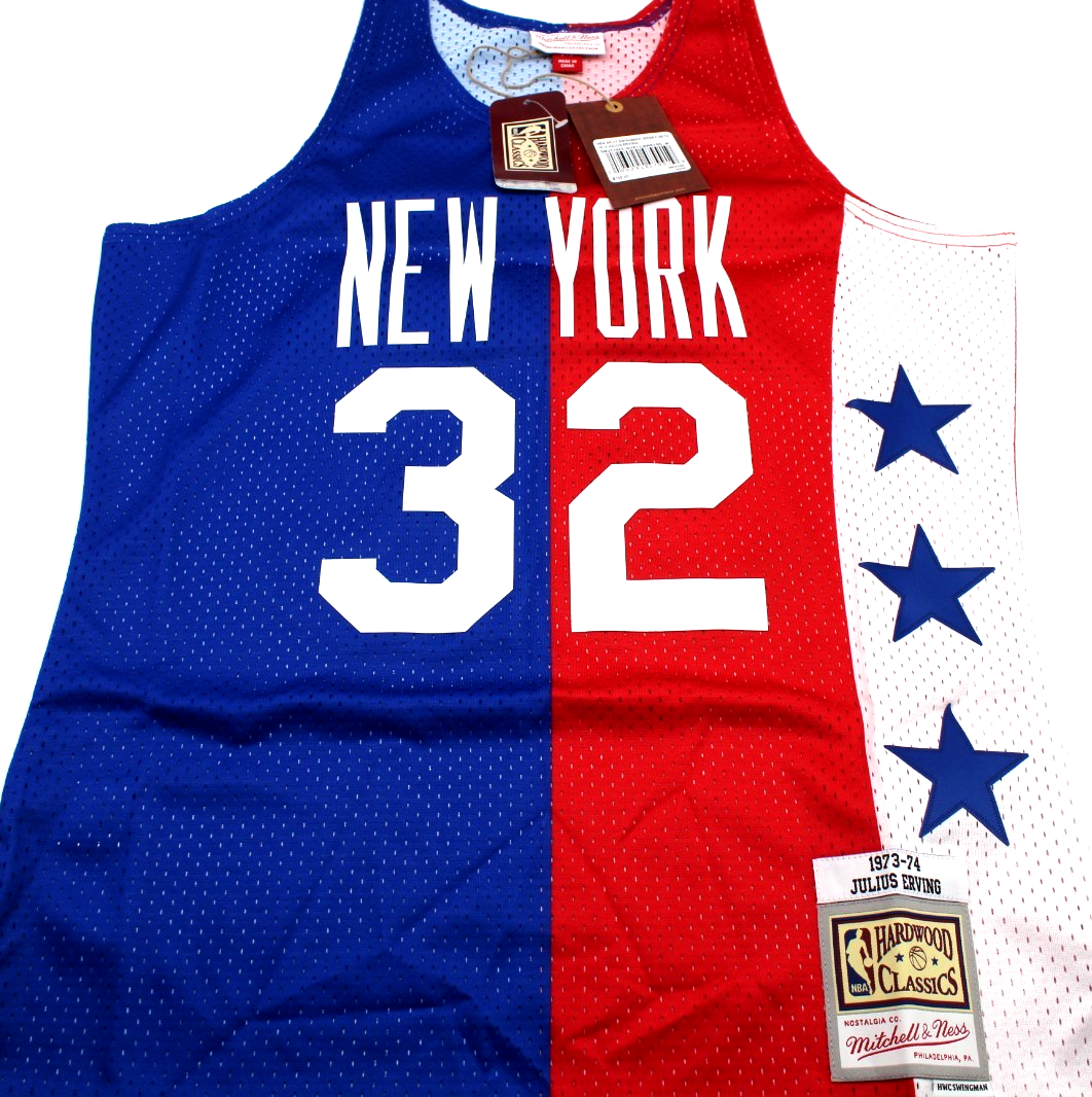Julius Erving Signed New York Nets New Mitchell Ness M Jersey W/BAS COA BY018622