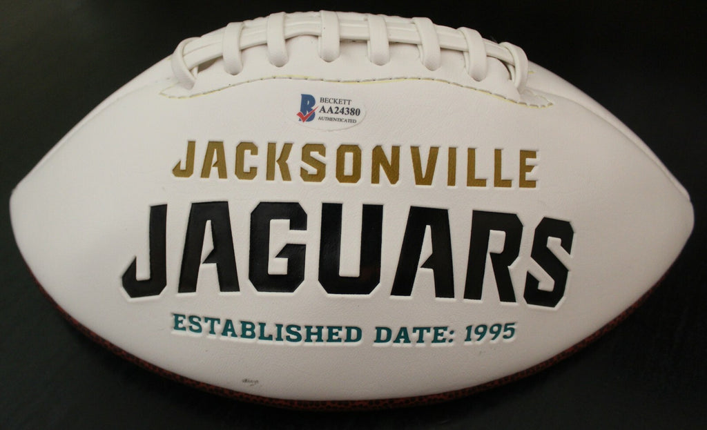 Mark Brunell Signed Jacksonville Jaguars Logo Football W/Beckett COA AA24380 BAS