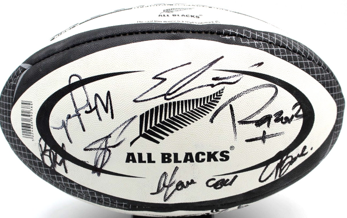 2025-26 New Zealand All Blacks Signed Gilbert Match Rugby Full Size Ball W/COA B