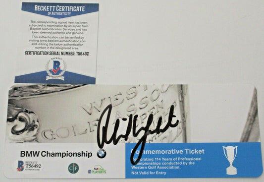 Phil Mickelson Signed 2017 BMW Championship Ticket w/Beckett COA Conway Farms