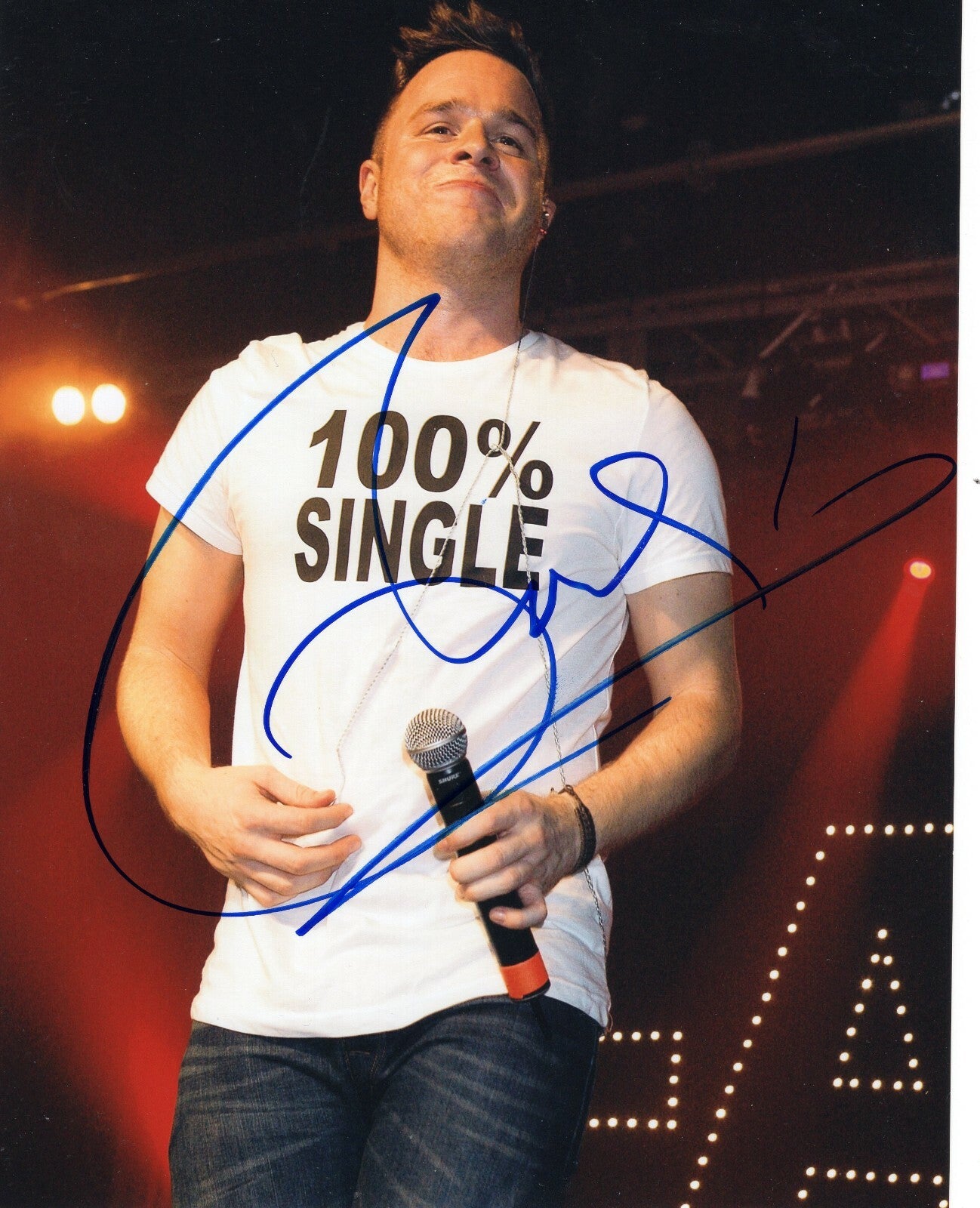 Olly Murs Signed 8x10 Photo w/COA Singer X Factor Trouble Maker    