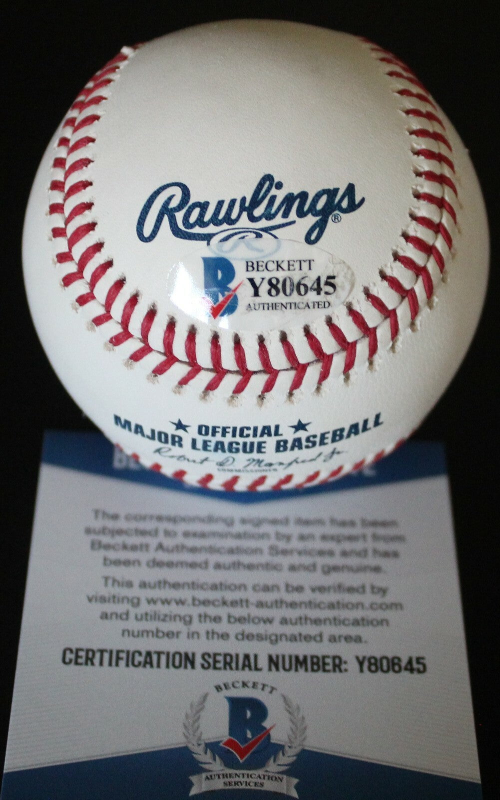 Seth Beer Arizona Diamondbacks Signed Major League Baseball w/Beckett COA Y80645