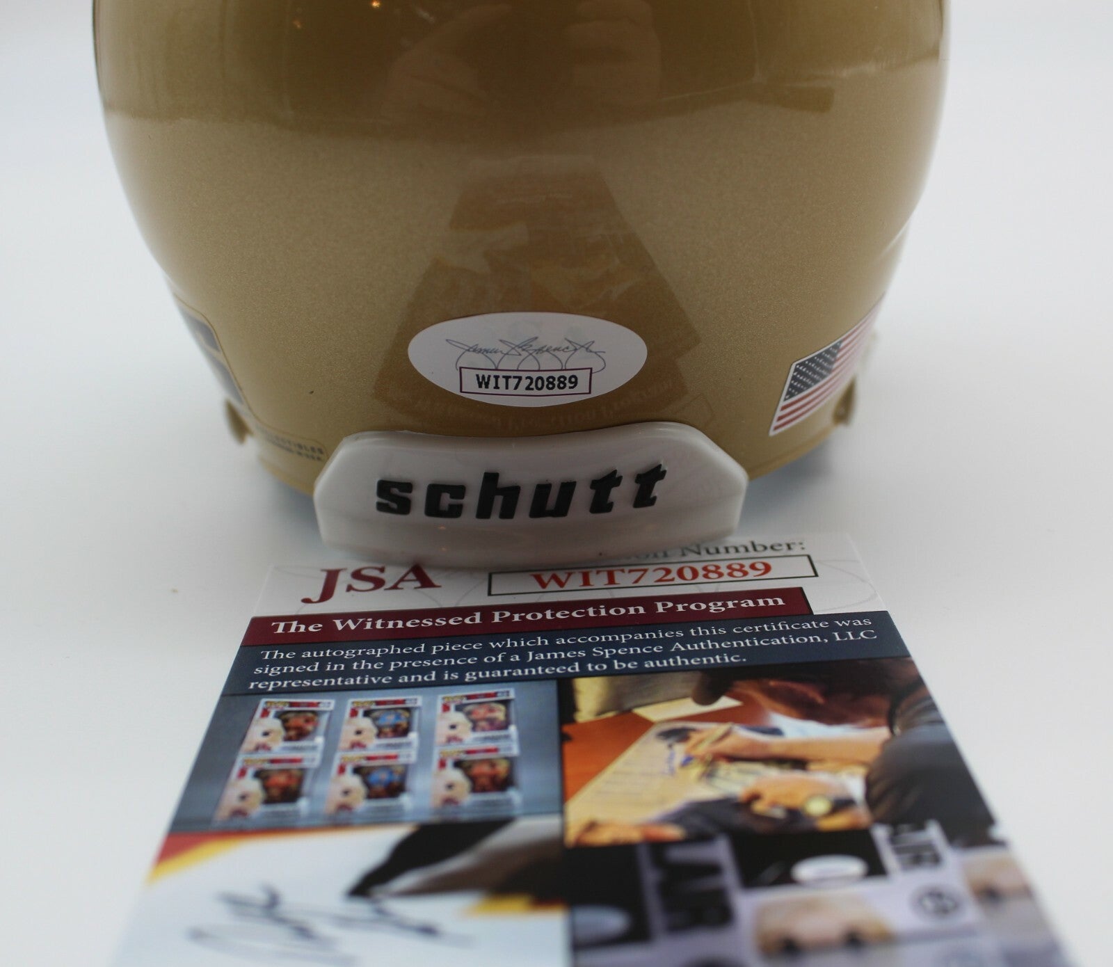 Tyler Buchner Signed Notre Dame Fighting Irish Mini Helmet w/JSA COA Witness #1