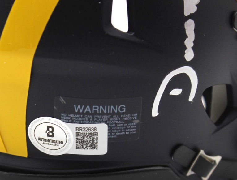 Donovan Edwards Signed Michigan Wolverine Mini Football Helmet w/Beckett BR32638