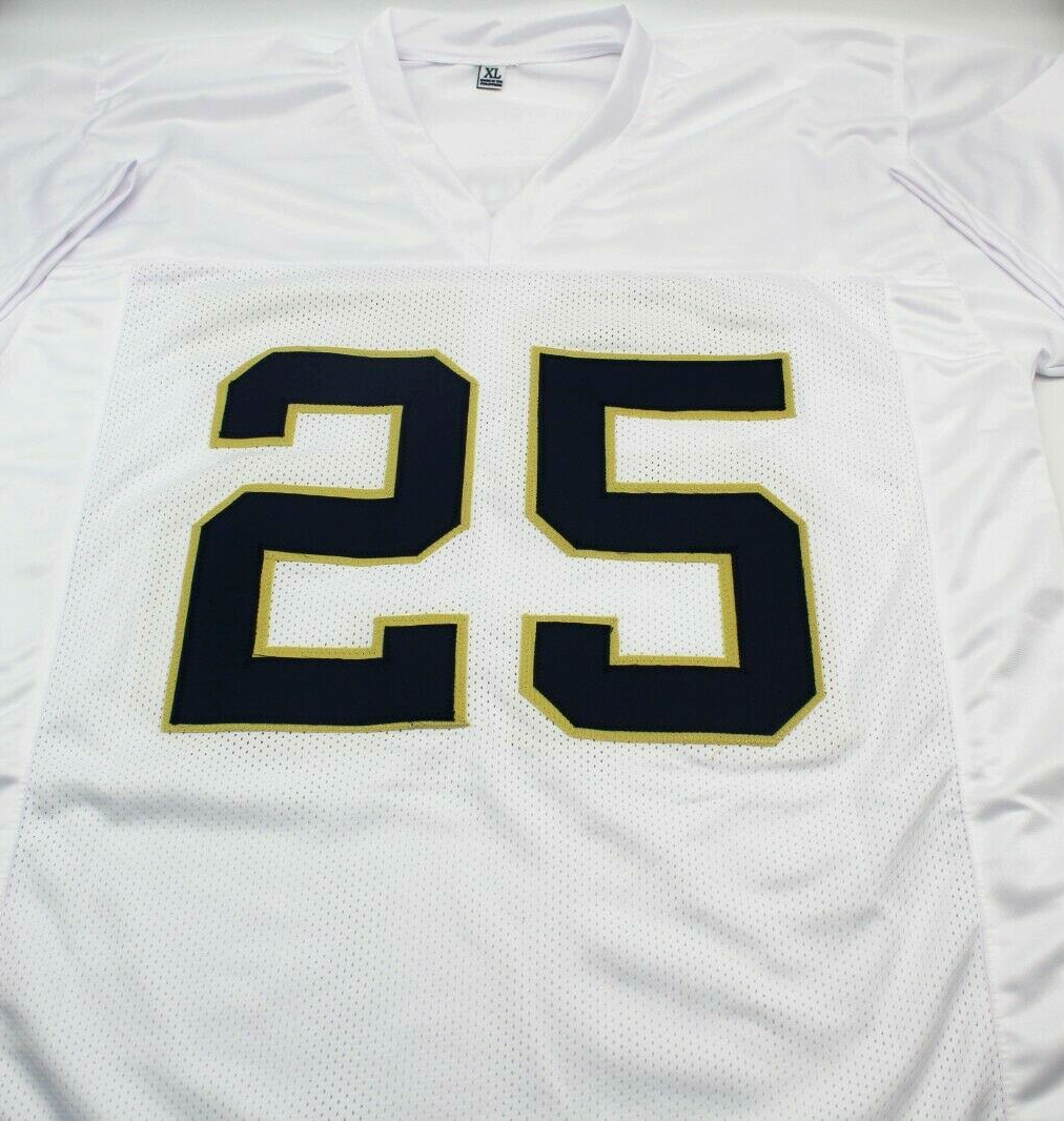 Chris Tyree Signed Custom White Notre Dame Football Jersey w/JSA COA Proof Jet