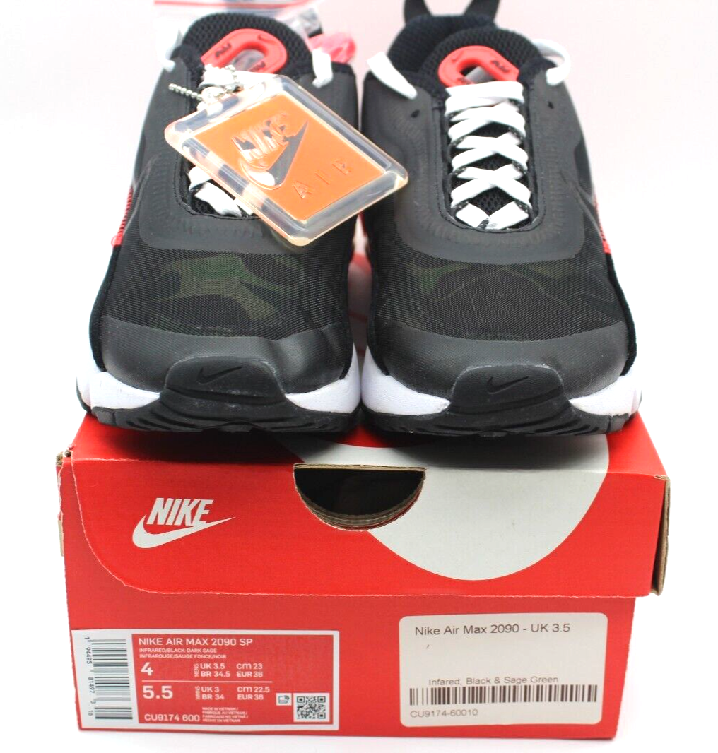 NEW Nike Air Max 2090 Infrared Duck Camo Black CU9174-600 Men's Size 4 Women 5.5