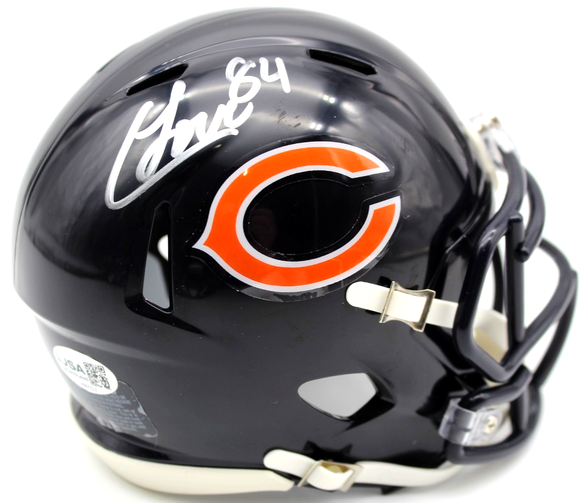 Colston Loveland Chicago Bears Signed Mini Football Helmet w/JSA COA CR86552