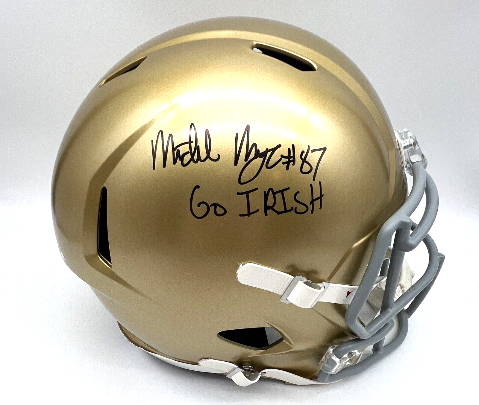 Michael Mayer Signed Notre Dame Fighting Irish Full Size Helmet w/JSA COA F/S A