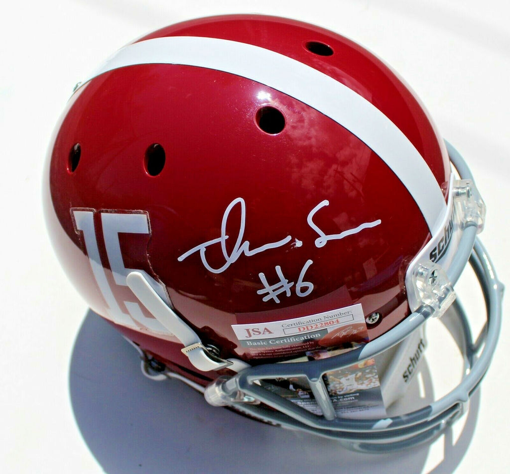 Trey Sanders Signed Alabama Crimson Tide Full Size Helmet w/JSA COA DD22804