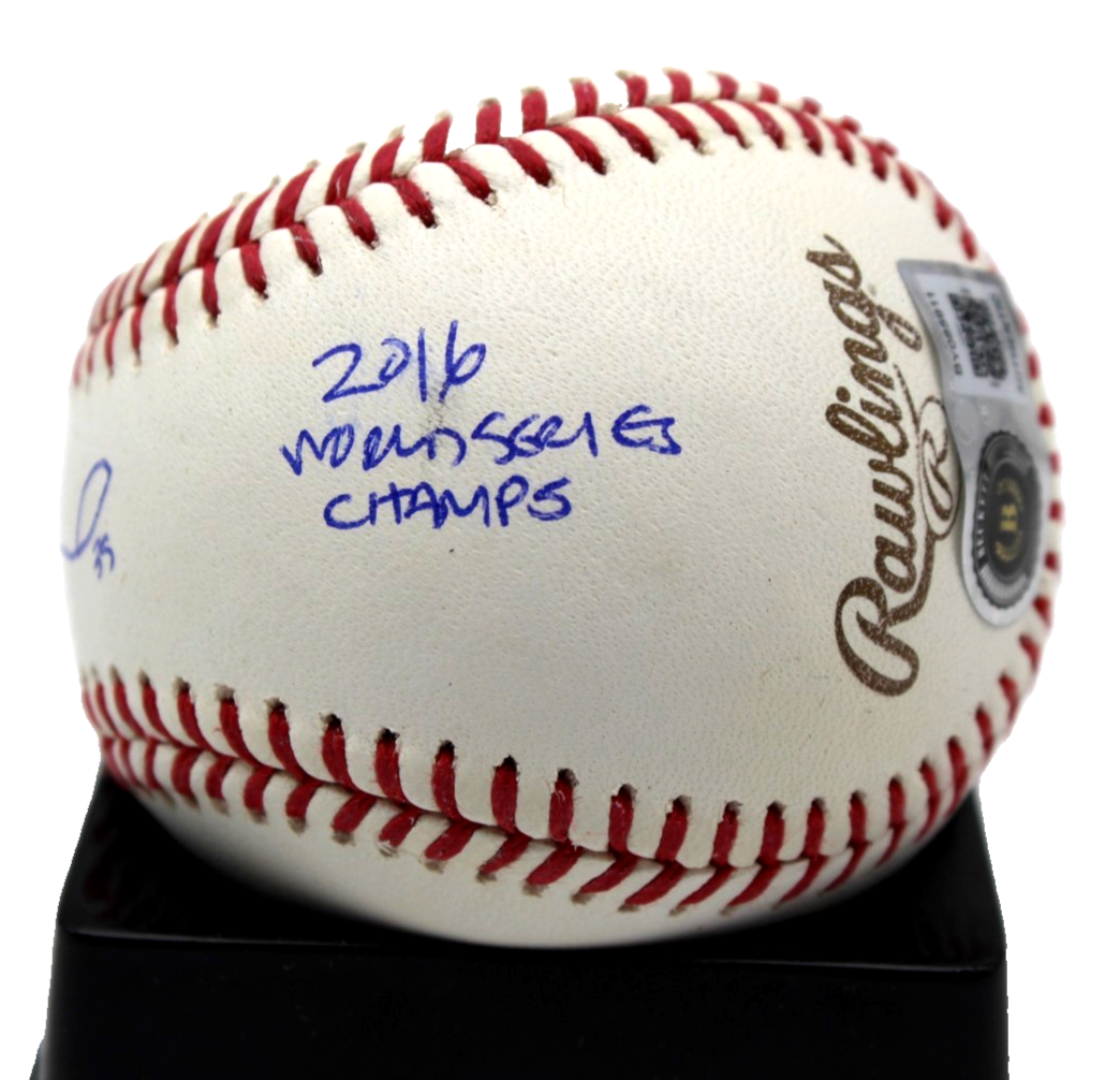 Jason Hammel Signed 2016 Chicago Cubs World Series Ball w/BAS COA BY085911