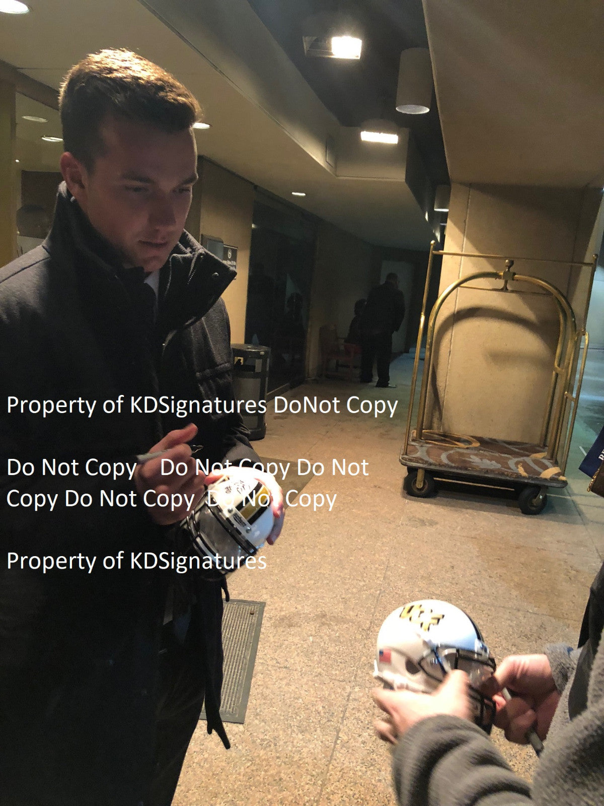 Mckenzie Milton Signed UCF Knights Mini Football Helmet w/COA Exact Proof