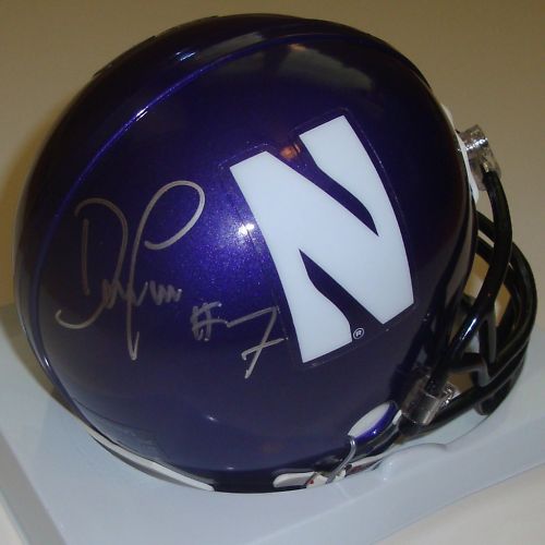 Dan Persa Signed Northwestern Mini Helmet W/COA Cats B
