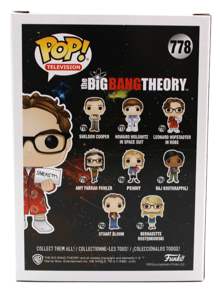 Johnny Galecki Signed Big Bang Theory Leonard Funko Pop 778 w/Beckett BT56272